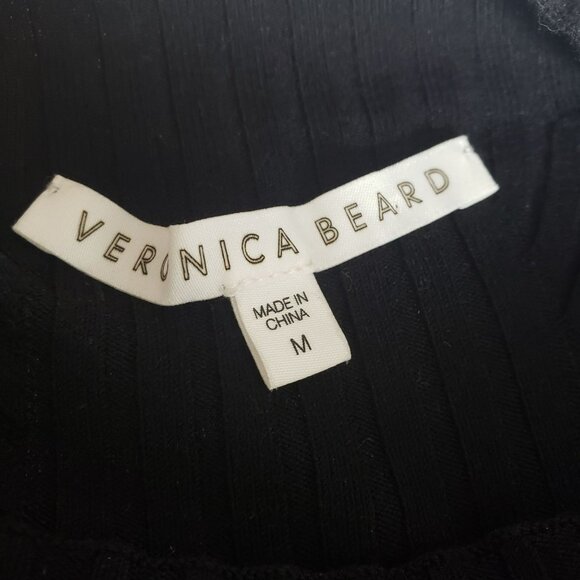 Veronica Beard Leopard Print Mixed Combo Black Sweater Top Medium - Picture 4 of 13